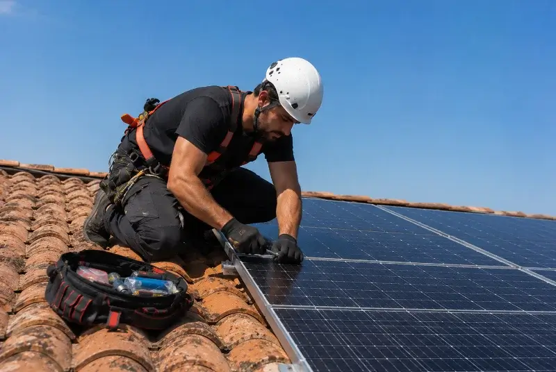 Maintenance et monitoring de panneaux solaires à Tossiat